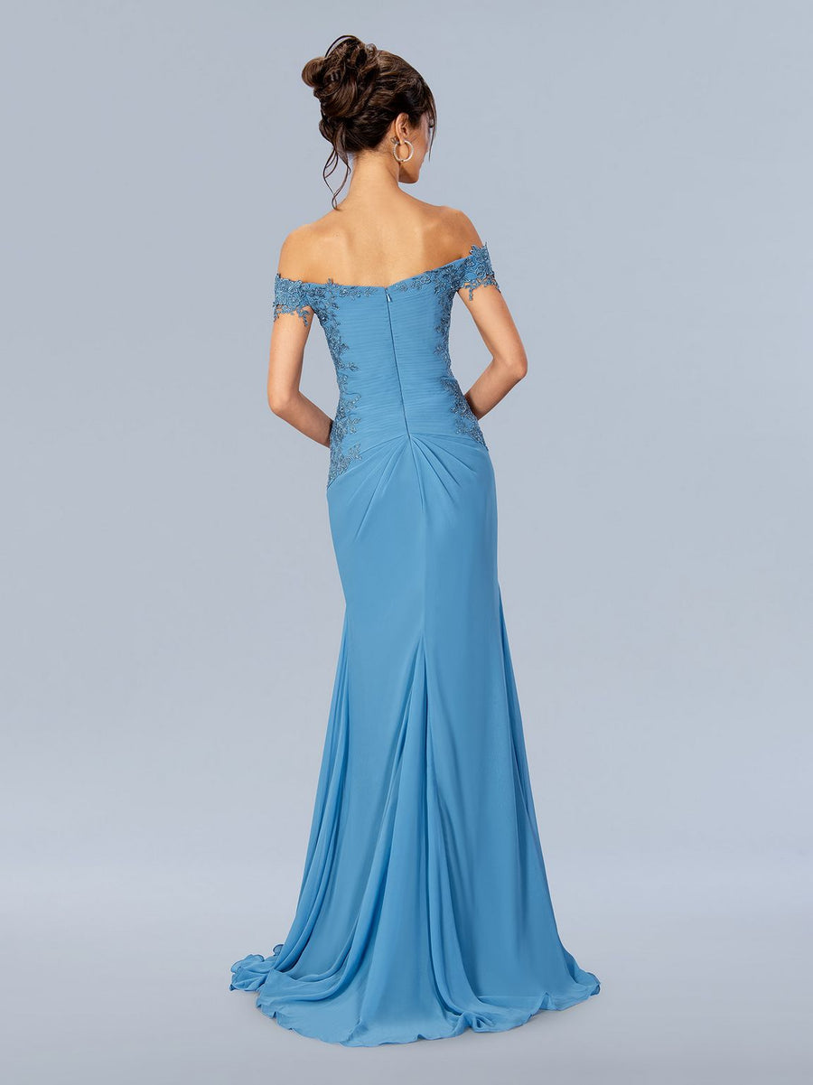 Mother of the Bride Dresses Long Formal Pleated Mother of the Bride Dress Slate