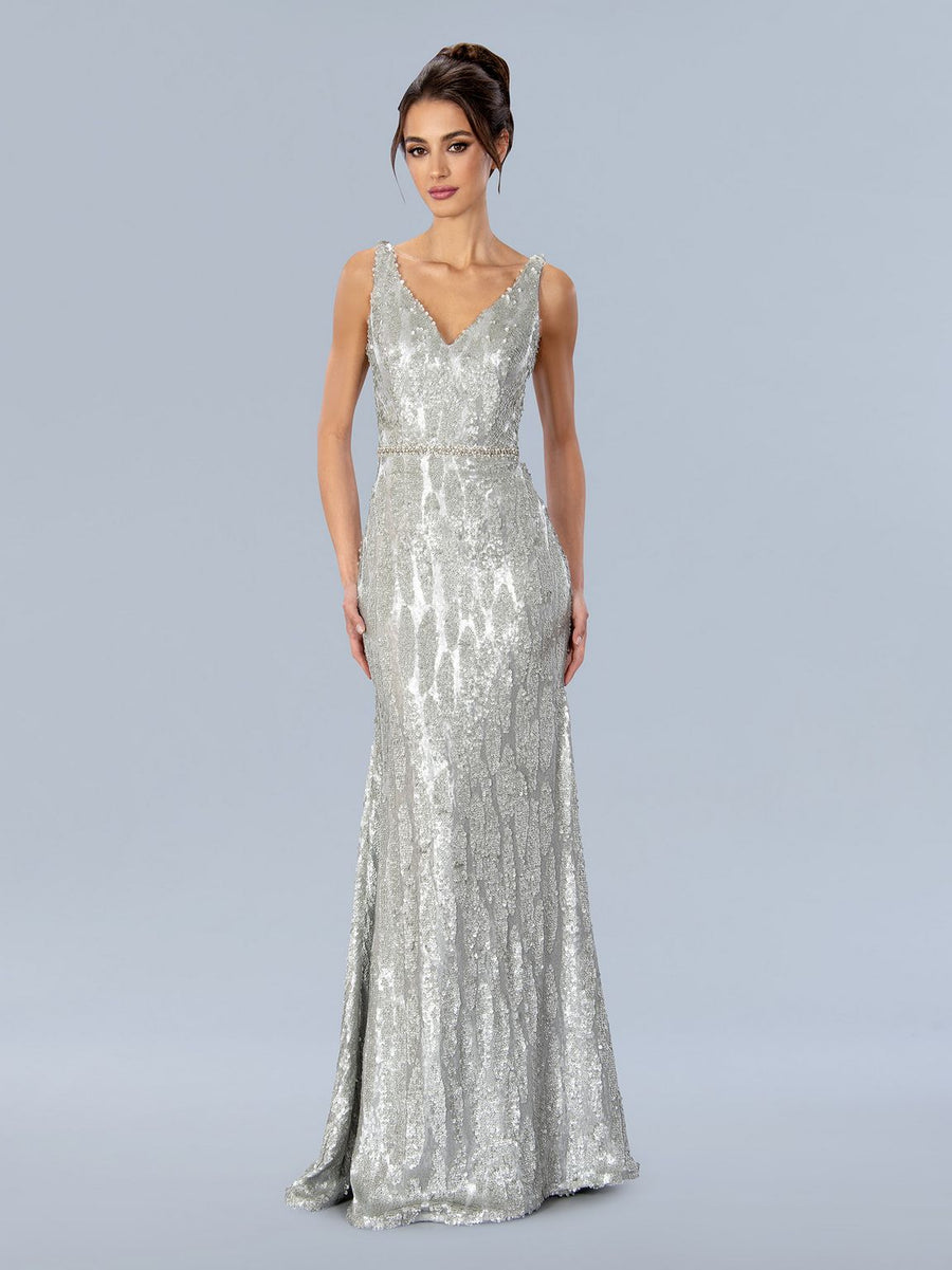 Formal Dresses Long Formal Sequin Prom Dress Silver