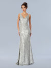 Formal Dresses Long Formal Sequin Prom Dress Silver