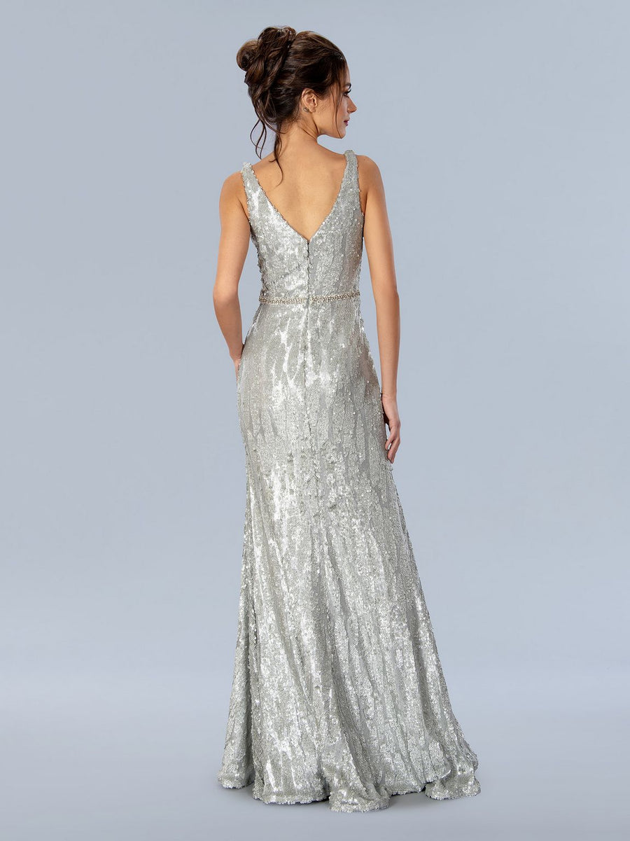 Formal Dresses Long Formal Sequin Prom Dress Silver