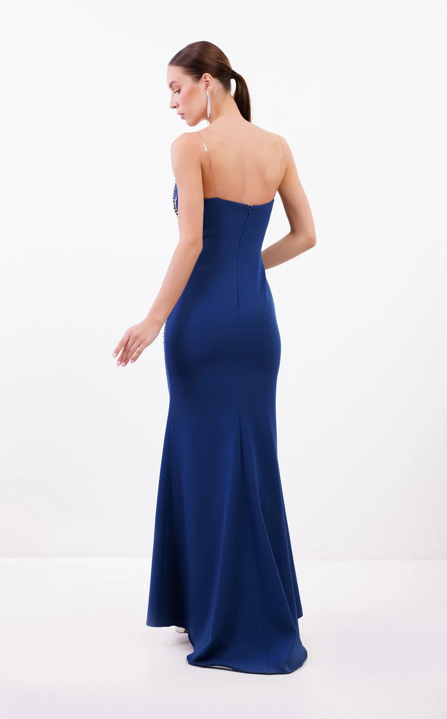 Prom Dresses Long Formal Prom Fitted Dress Navy