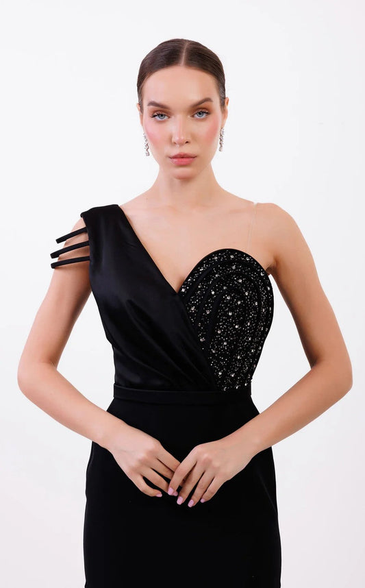 Prom Dresses Prom Long Formal Pleated Dress Black