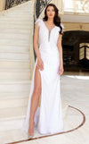 Wedding Dresses Bridal Long Beaded Wedding Fitted Feather Dress White