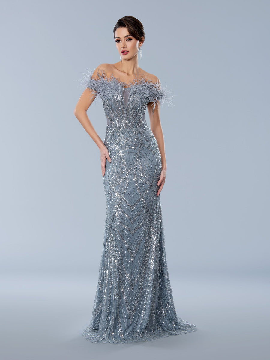 Prom Dresses Prom Long Sequins Formal Evening Gown Slate