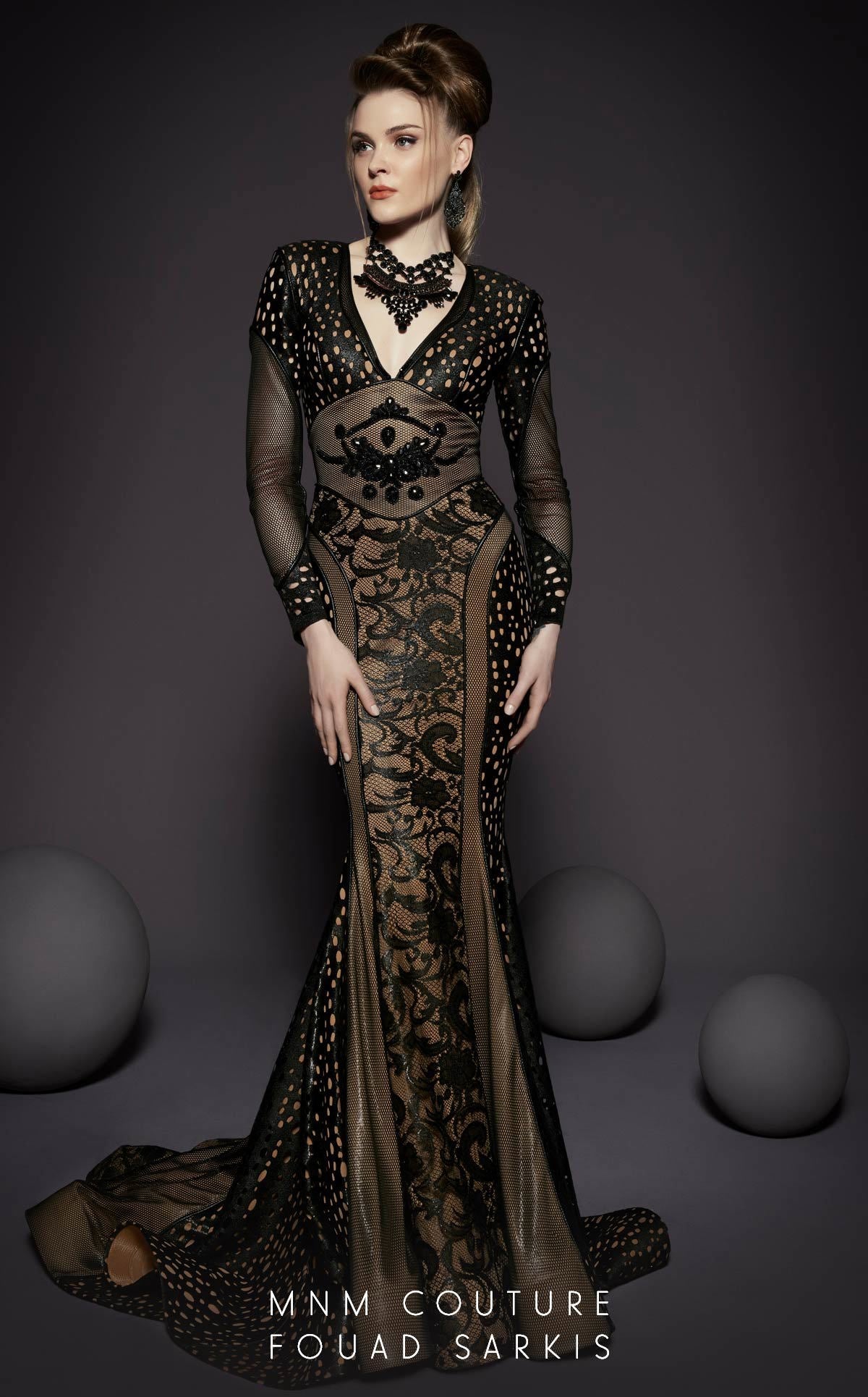 Formal Dresses Fitted Lace Long Formal Evening Dress Black