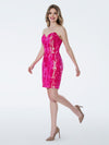 Cocktail Dresses Short Homecoming Sequin Print Cocktail Dress Fuchsia