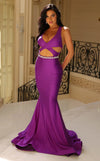 Prom Dresses Formal Long Prom Beaded Mermaid Dress Purple