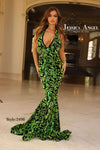 Prom Dresses Fitted Long Formal Sequin Velvet Prom Dress Light Green