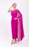 Prom Dresses Tea Length Fitted Formal Prom Dress Fuchsia