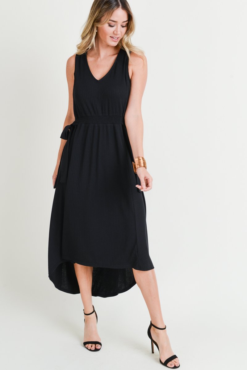 Cocktail Dresses Semi Formal Sleeveless V Neck Dress Black