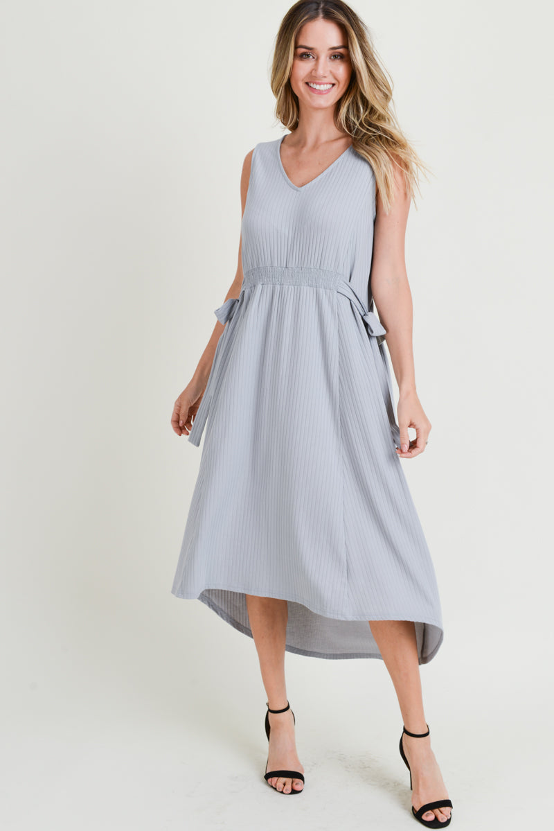 Cocktail Dresses Semi Formal Sleeveless V Neck Dress Grey