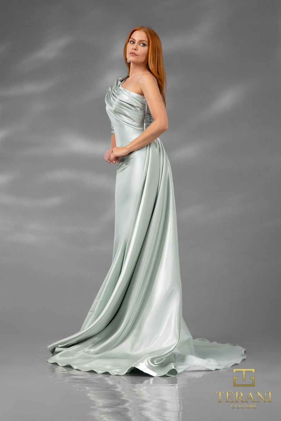 Formal Dresses Long Formal Overskirt Mermaid Evening Dress Sage