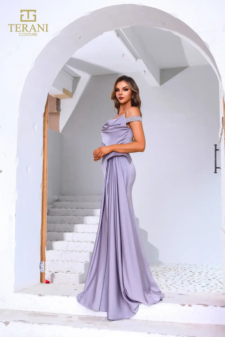 Formal Dresses Long Evening Beaded Slit Formal Dress Lavender