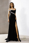 Formal Dresses Long Evening Beaded Slit Formal Dress Black