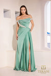 Formal Dresses Long Evening Beaded Slit Formal Dress Sage