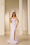 Formal Dresses Long Ruffle Formal Fitted Evening Dress Lilac Grey