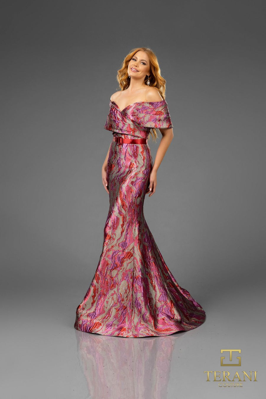 Formal Dresses Pleated Long Formal Mermaid Evening Gown Fuchsia