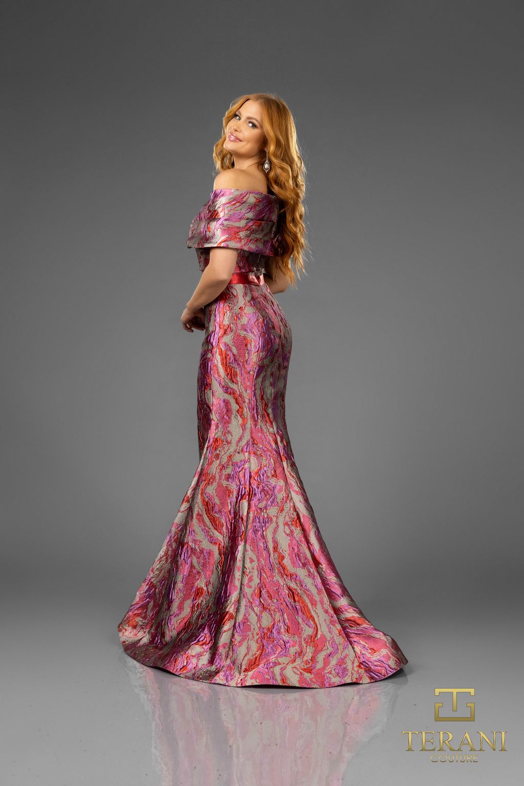 Formal Dresses Pleated Long Formal Mermaid Evening Gown Fuchsia