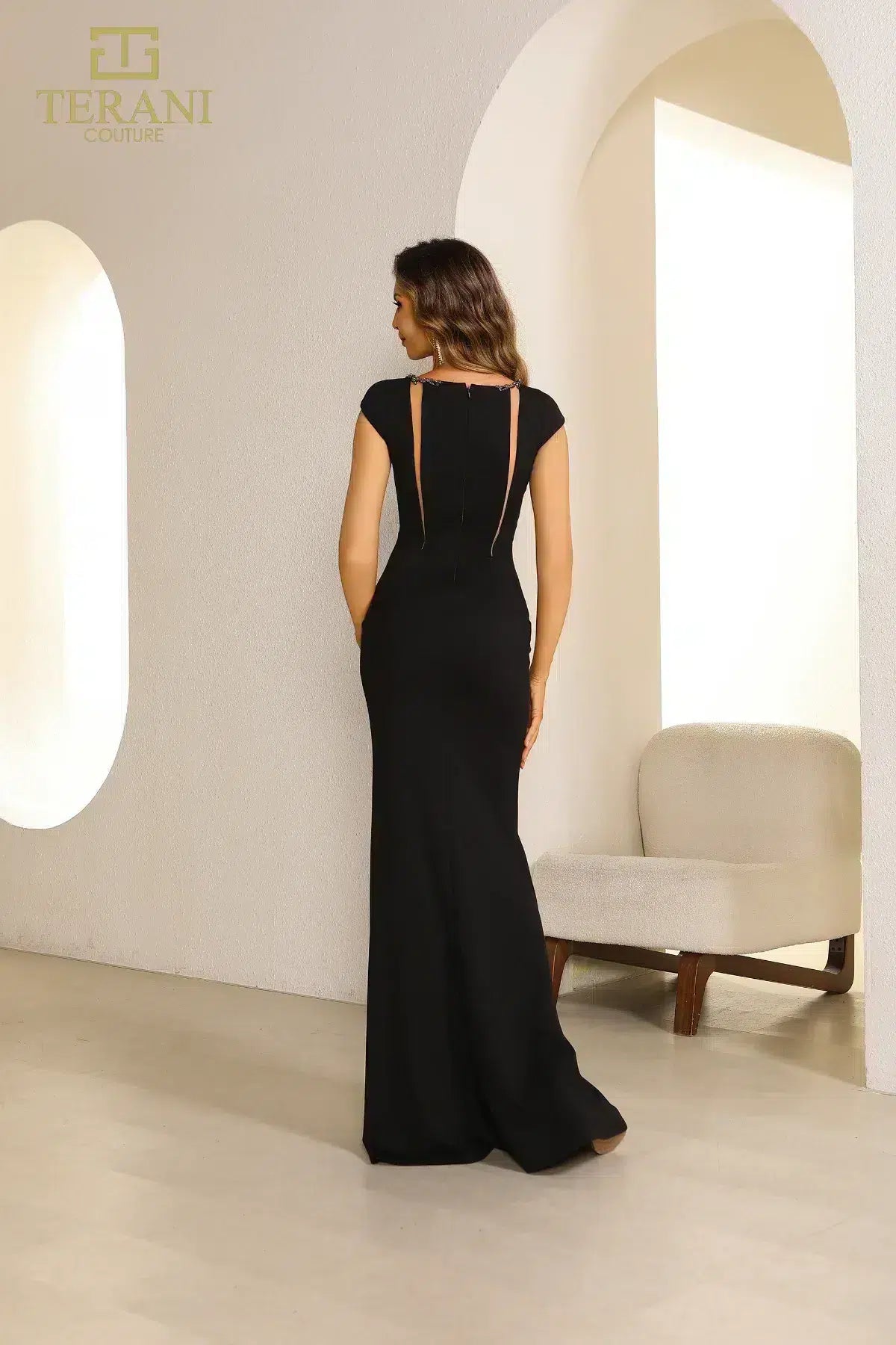 Formal Dresses Long Fitted Formal Bodycon Evening Dress Black