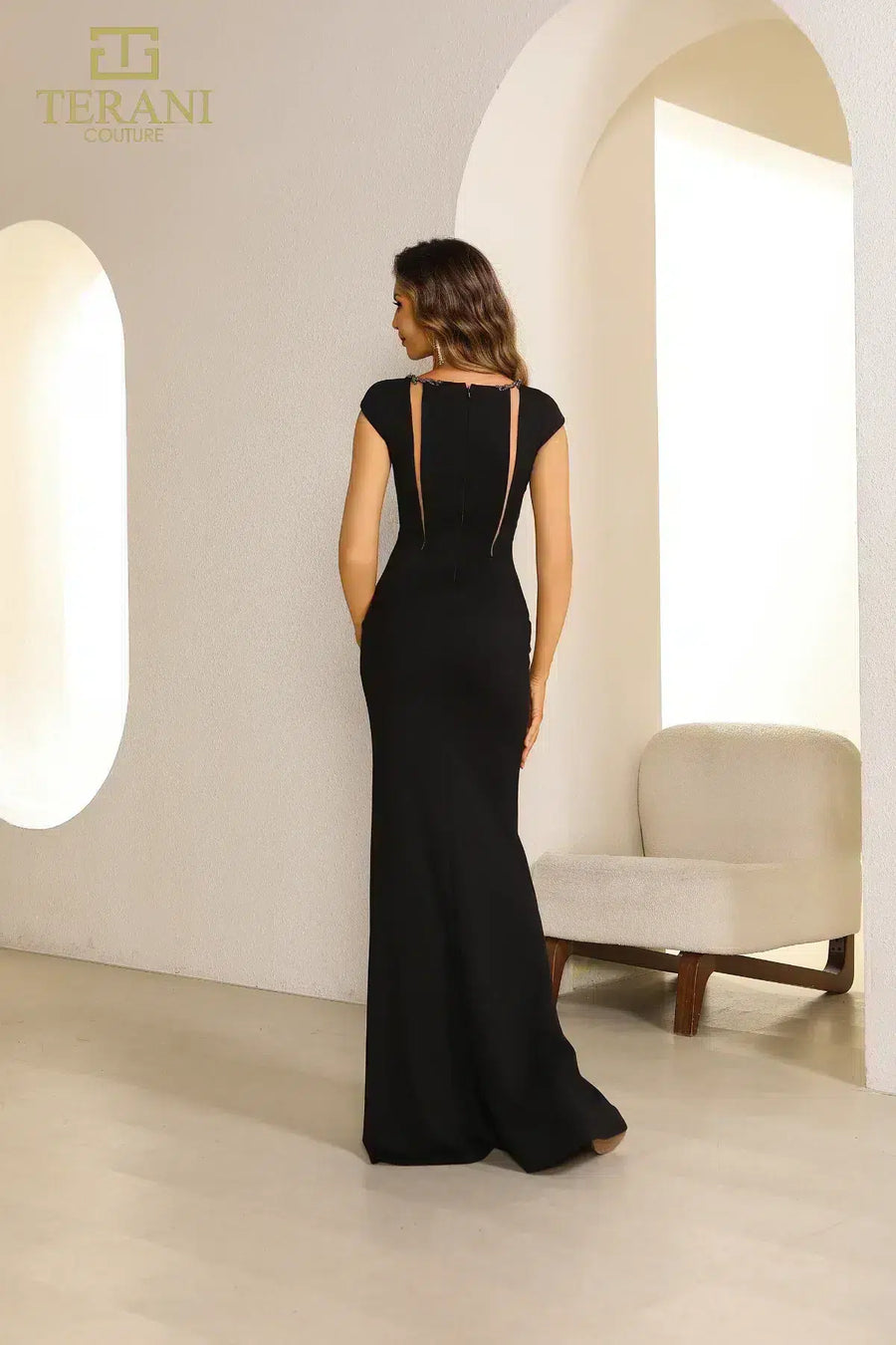 Formal Dresses Long Fitted Formal Bodycon Evening Dress Black
