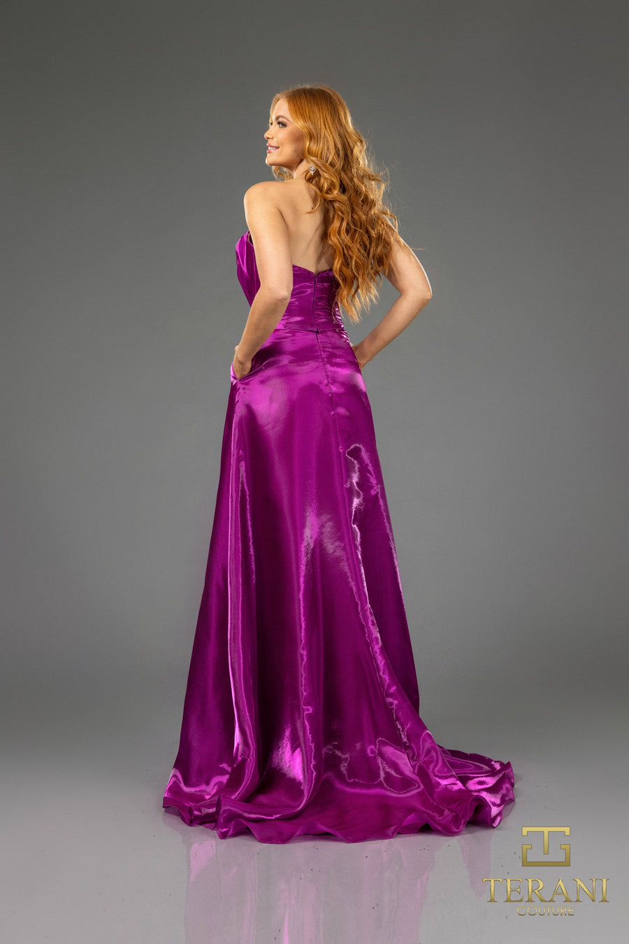 Formal Dresses Long Formal A Line Evening Prom Dress  Magenta