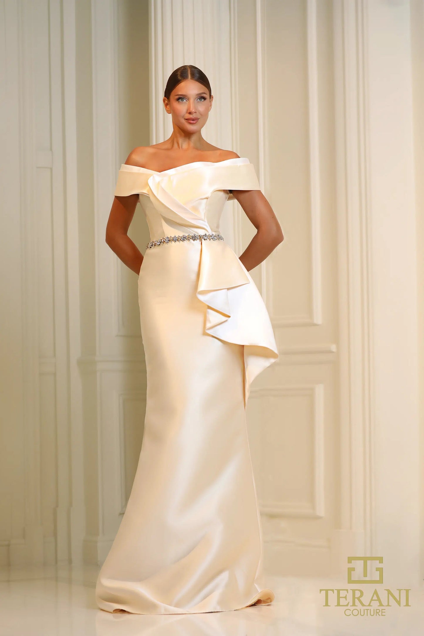 Formal Dresses Long Evening Gown Fitted Formal Dress Champagne Ivory