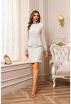 Cocktail Dresses Long Sleeve Cocktail Short Dress Ivory