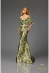 Formal Dresses Pleated Long Formal Mermaid Evening Gown Green