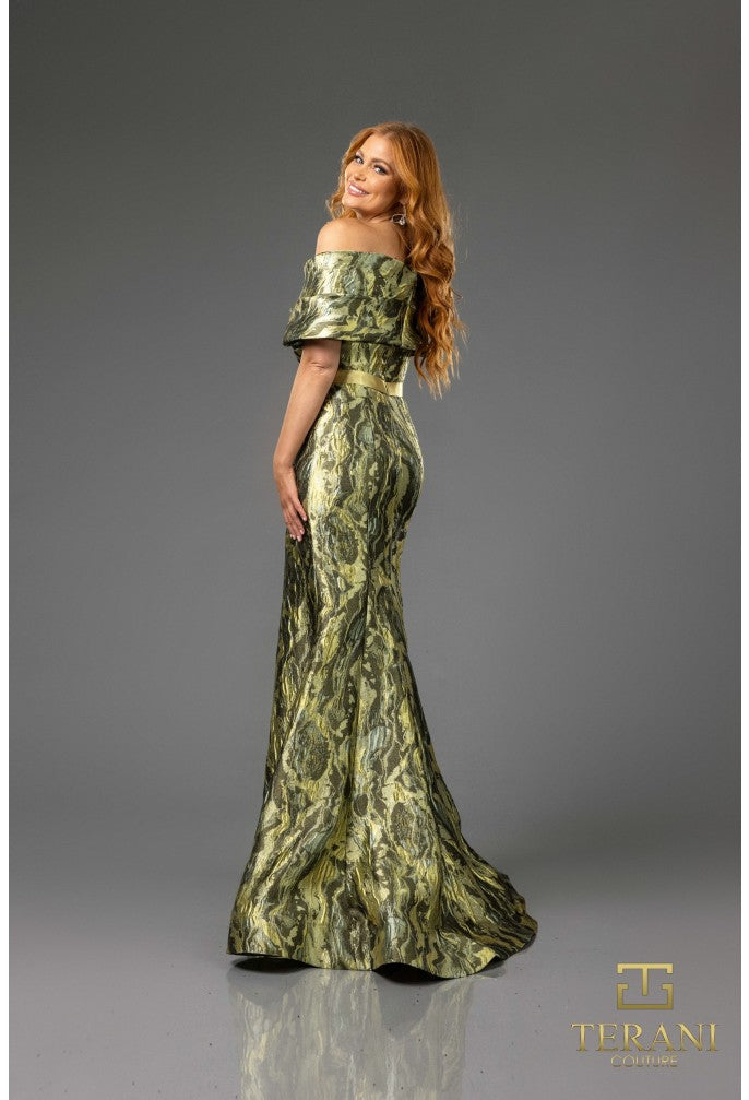 Formal Dresses Pleated Long Formal Mermaid Evening Gown Green