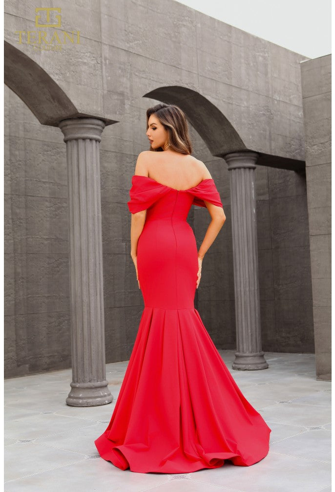 Prom Dresses Fitted Mermaid Long Formal Prom Dress Red