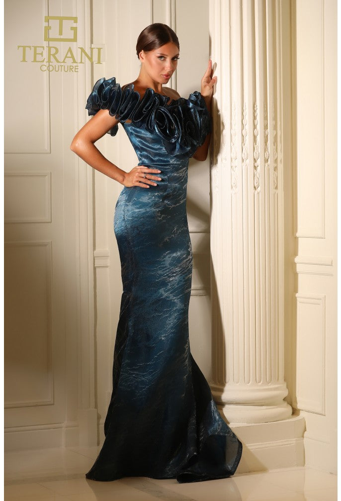 Formal Dresses Formal Long Fitted Evening Dress Blue