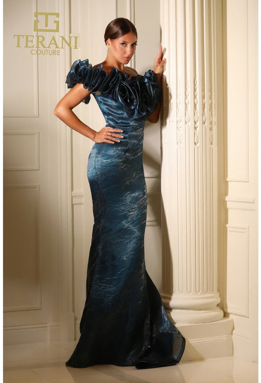 Formal Dresses Formal Long Fitted Evening Dress Blue