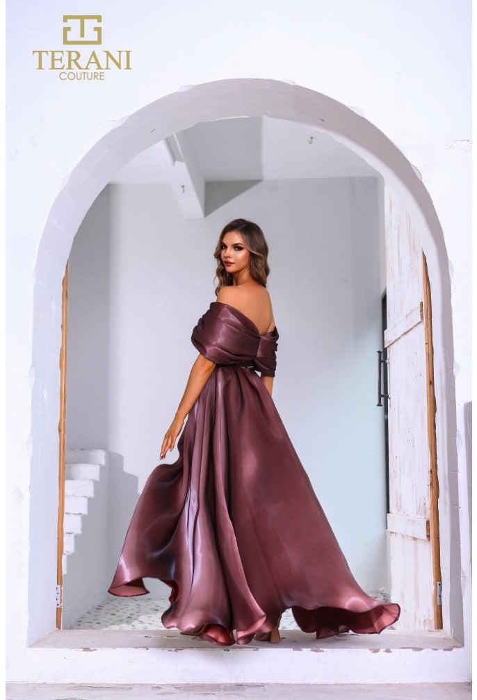 Formal Dresses Pleated A Line Long Formal Evening Dress Purple