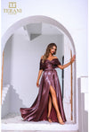 Formal Dresses Pleated A Line Long Formal Evening Dress Purple