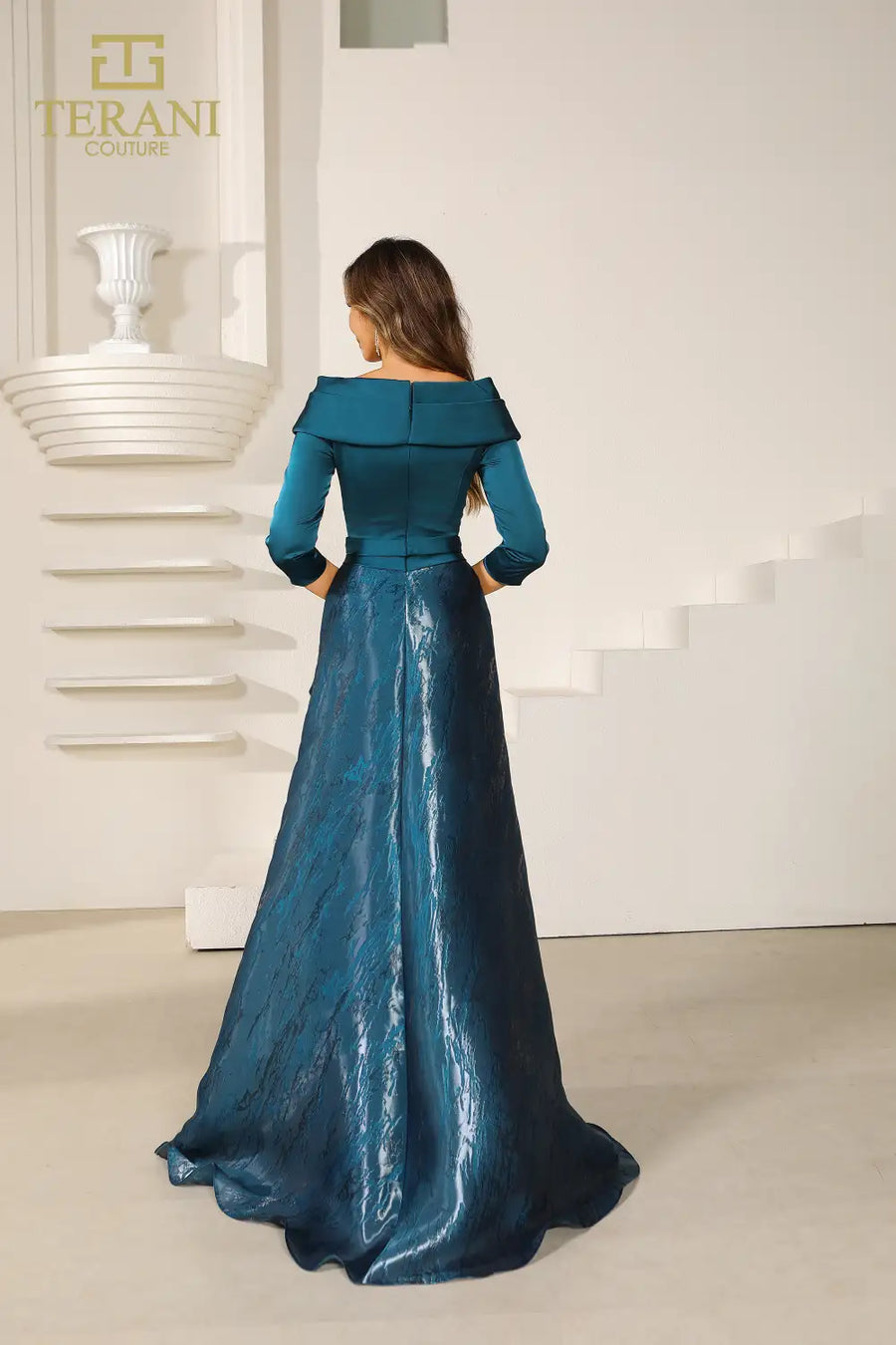 Formal Dresses Pleated Long Formal A Line Evening Dress Blue