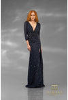 Formal Dresses Long Formal Slit Sequin Evening Dress Navy