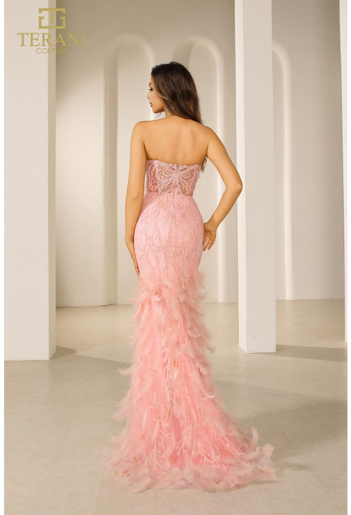 Prom Dresses Long Mermaid Lace Formal Prom Dress Blush