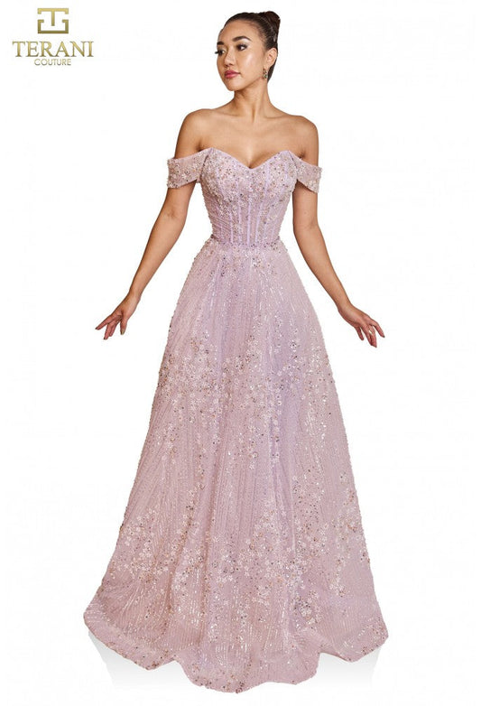 Prom Dresses Long Beaded Lace Formal Prom Dress Lilac