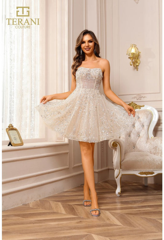 Cocktail Dresses Short Homecoming Lace Cocktail Dress Ivory