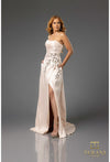 Prom Dresses A Line Long Beaded Formal Applique Prom Dress Blush