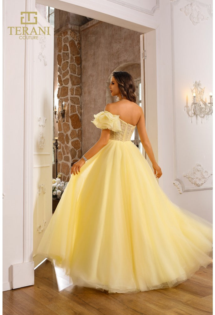 Prom Dresses Long Ball Gown Beaded Formal Prom Dress Butter