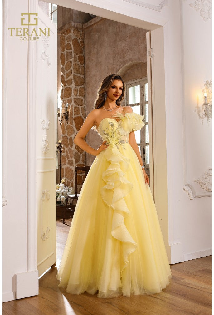 Prom Dresses Long Ball Gown Beaded Formal Prom Dress Butter