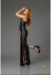 Prom Dresses Long Fitted Bodycon Formal Evening Prom Dress Black