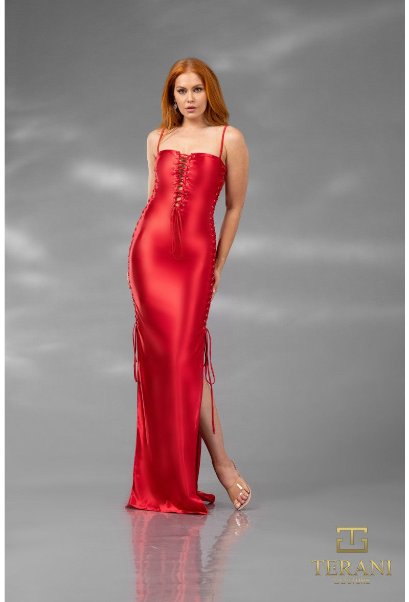 Prom Dresses Long Fitted Bodycon Formal Evening Prom Dress Red