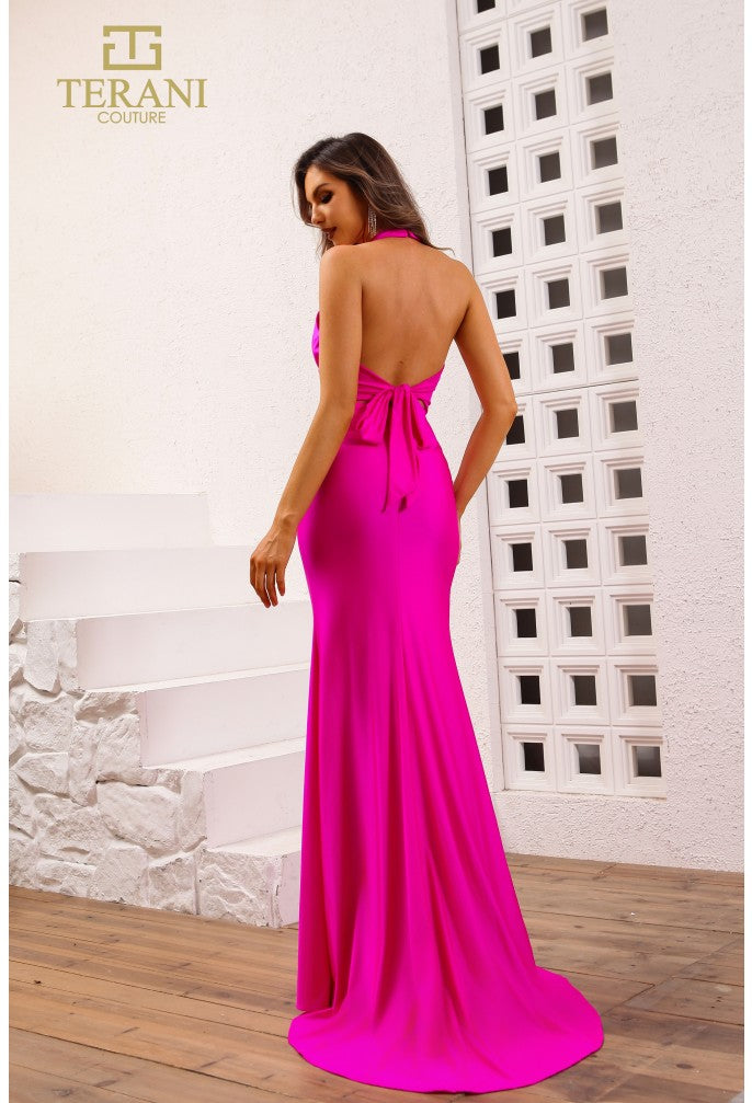 Prom Dresses Fitted Long Formal Prom Dress Hot Pink