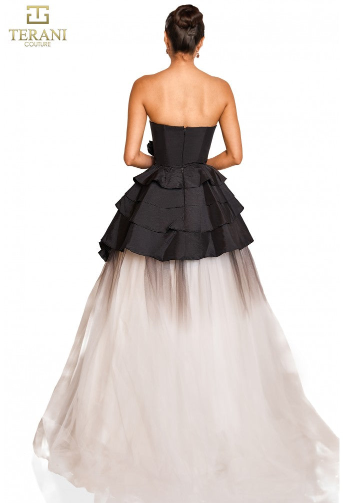 Prom Dresses Long Ruffle Lace Formal Prom Dress Blush Ivory