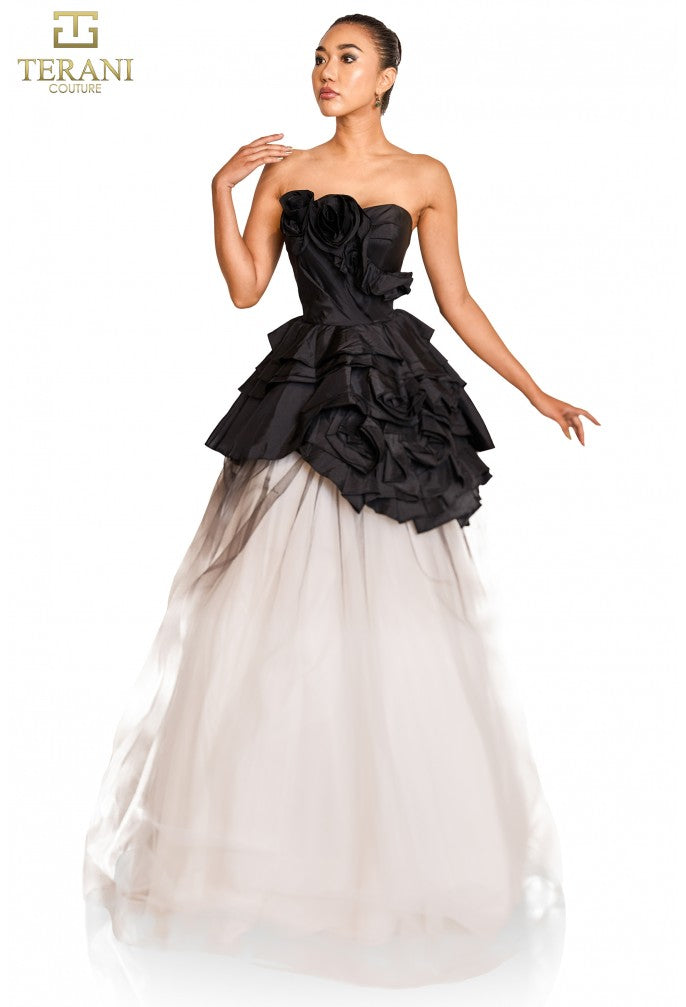 Prom Dresses Long Ruffle Lace Formal Prom Dress Blush Ivory