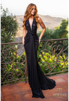 Prom Dresses Slit Long Formal Fitted Sequin Prom Dress Black