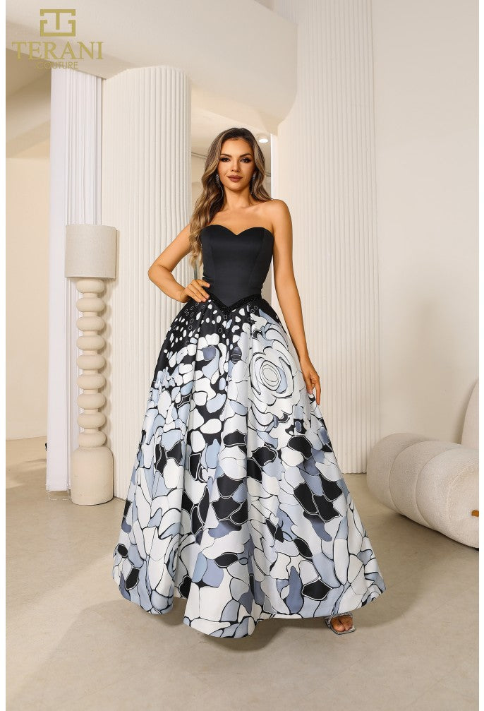 Prom Dresses Floral Long Formal Prom Dress Multi Black