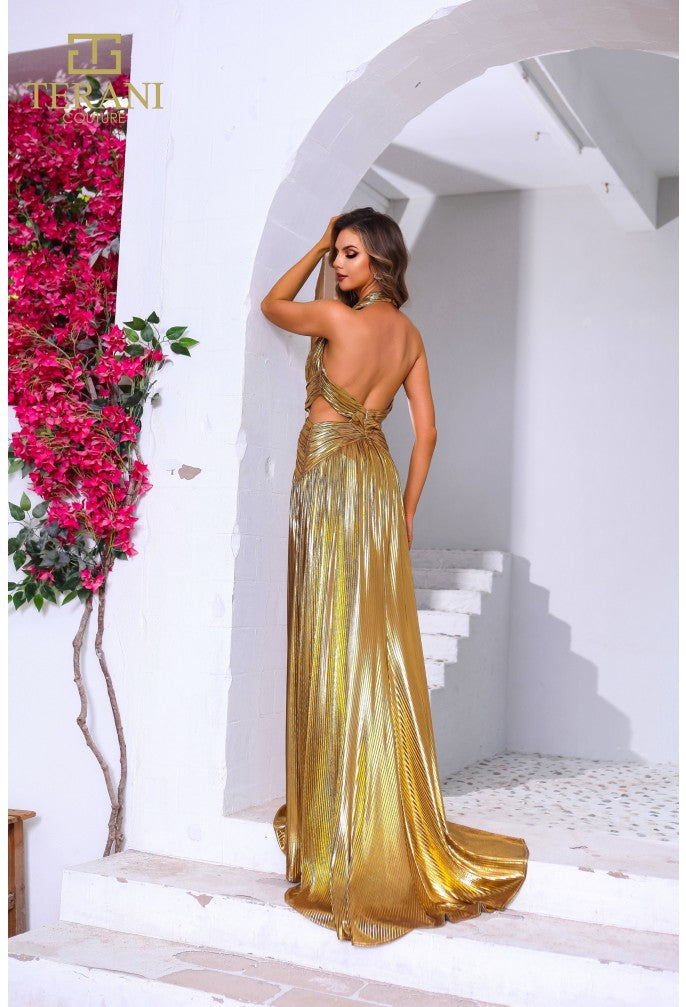 Prom Dresses Long Fitted Evening Formal Prom Dress Yellow Gold